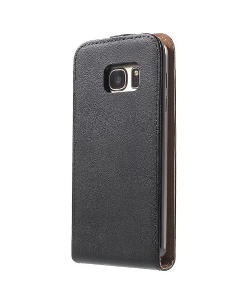 Samsung Galaxy S7 Flip Hoesje Verticaal Zwart afbeelding 4