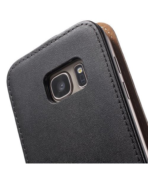 Samsung Galaxy S7 Flip Hoesje Verticaal Zwart afbeelding 6