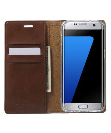 Mercury Portemonnee Flip Hoesje Samsung Galaxy S7 Edge Bruin Hoesjes