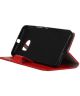 HTC 10 flip case hoesje cartoon patroon rood