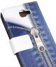 LG K4 Wallet Case Jeans Print