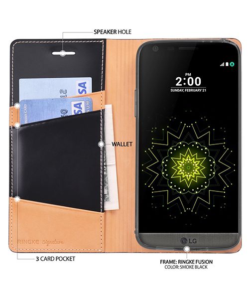 Ringke Signature Flip Hoesje LG G5 Bruin afbeelding 1
