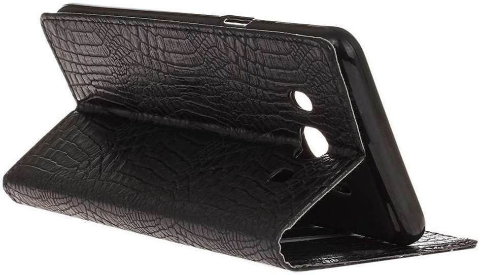 Samsung Galaxy J5 (2016) Krokodil Flipcase Zwart afbeelding 2