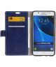 Samsung Galaxy J5 (2016) Krokodil Flipcase Donker Blauw