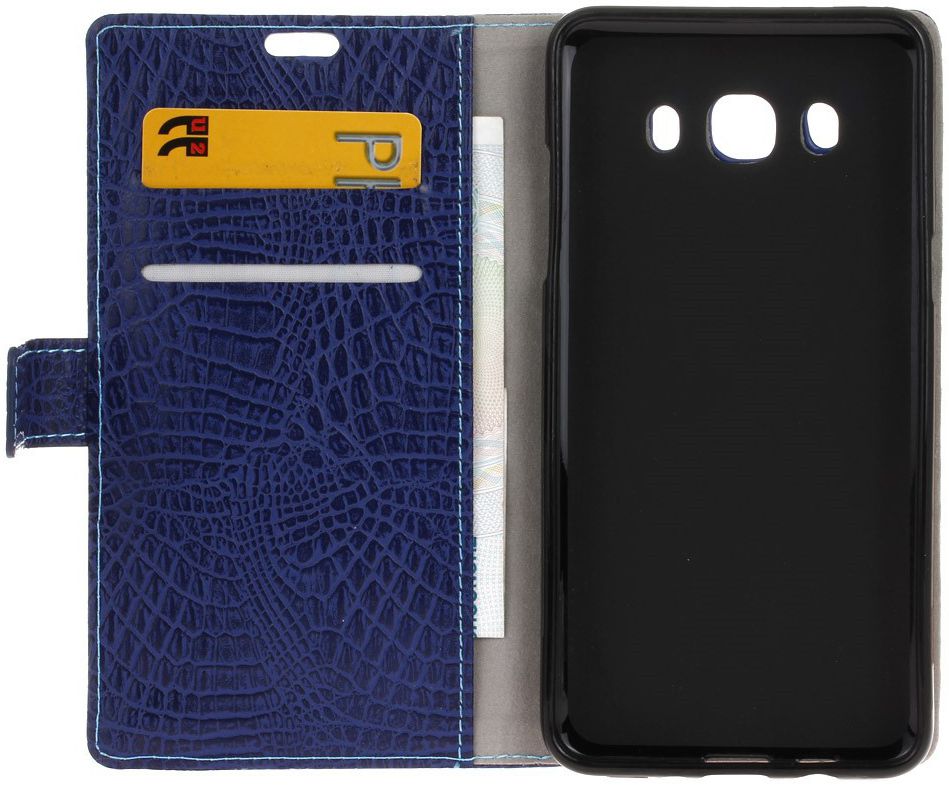 Samsung Galaxy J5 (2016) Krokodil Flipcase Donker Blauw afbeelding 6