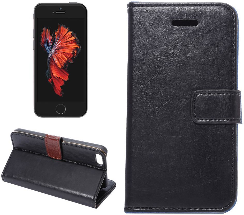 Apple iPhone SE / 5S / 5 Hoesje Portemonnee Zwart afbeelding 5