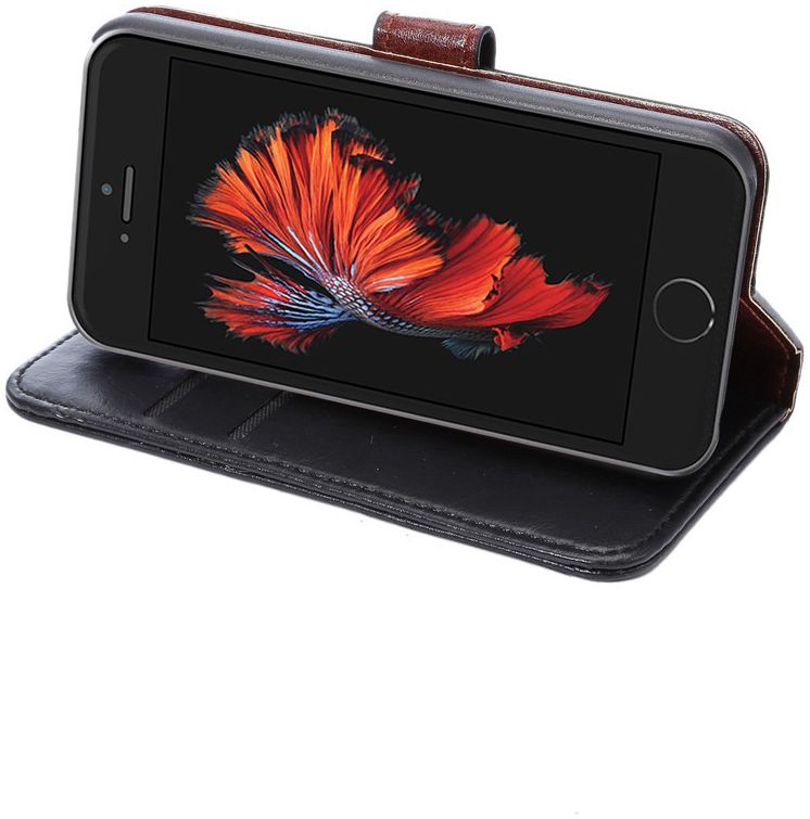 Apple iPhone SE / 5S / 5 Hoesje Portemonnee Zwart afbeelding 10