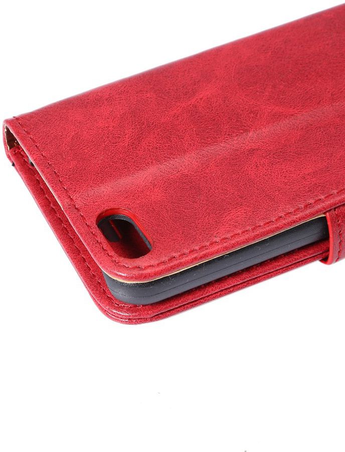 Apple iPhone SE / 5S / 5 Hoesje Portemonnee Rood afbeelding 11
