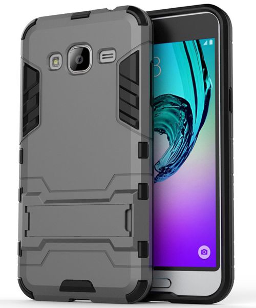 Samsung Galaxy J3 (2016) Hybrid Case Grijs afbeelding 1