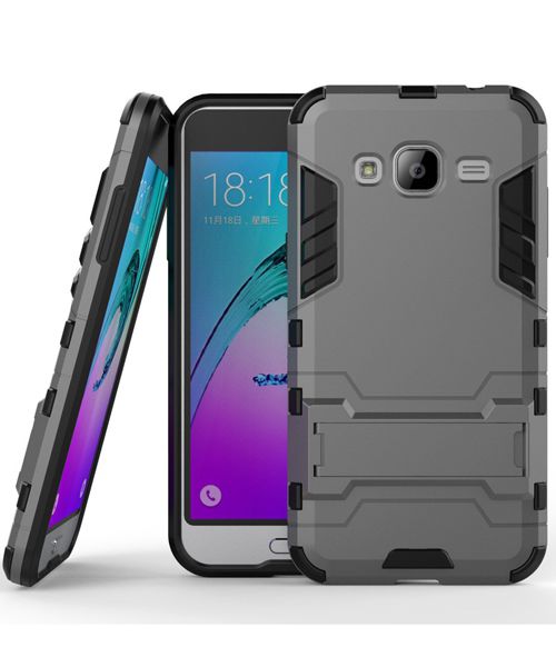 Samsung Galaxy J3 (2016) Hybrid Case Grijs afbeelding 2