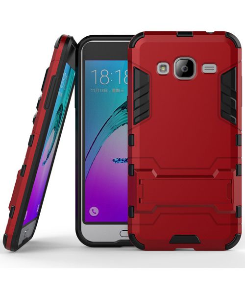 Samsung Galaxy J3 (2016) Hybrid Case Red afbeelding 2