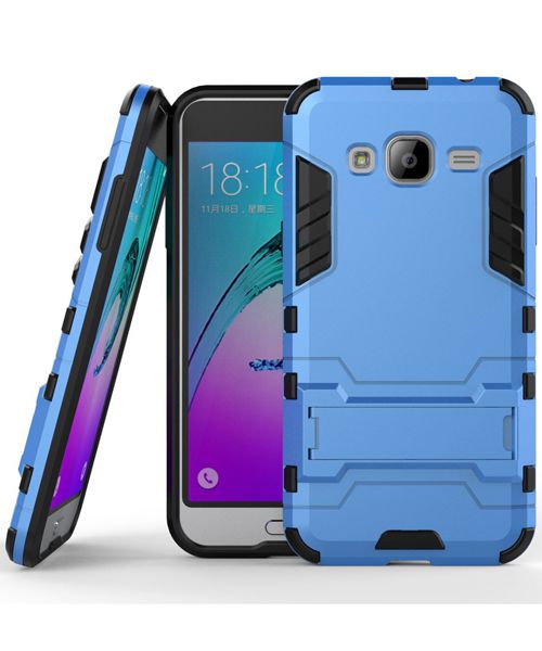 Samsung Galaxy J3 (2016) Hybrid Case Blauw afbeelding 2