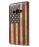 Samsung Galaxy J1 (2016) Flip Hoesje Vintage US Flag