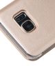 Hoco Window View Lederen Flip Hoes Samsung Galaxy S7 Beige