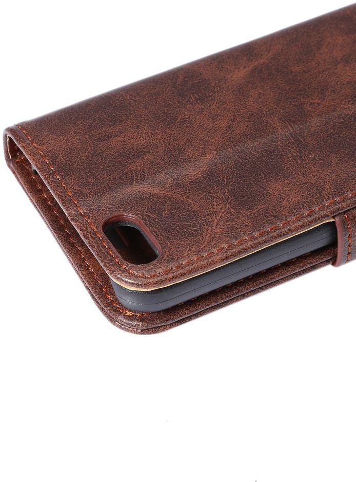 Apple iPhone SE / 5S / 5 Hoesje Portemonnee Brown afbeelding 11