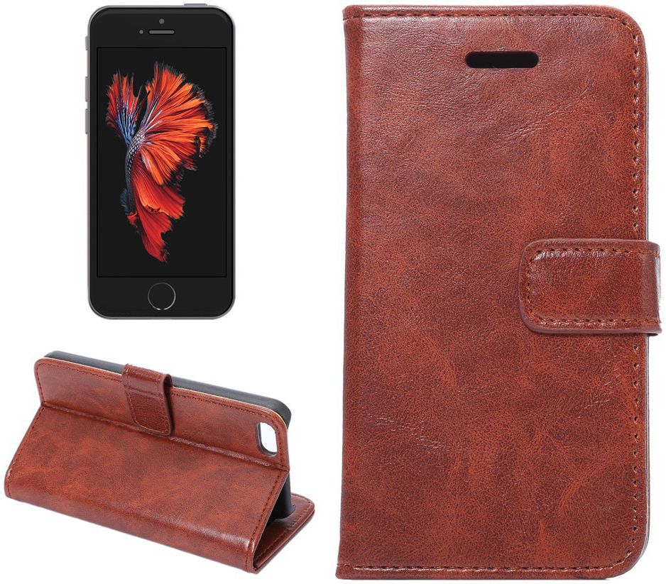 Apple iPhone SE / 5S / 5 Hoesje Portemonnee Bruin afbeelding 5
