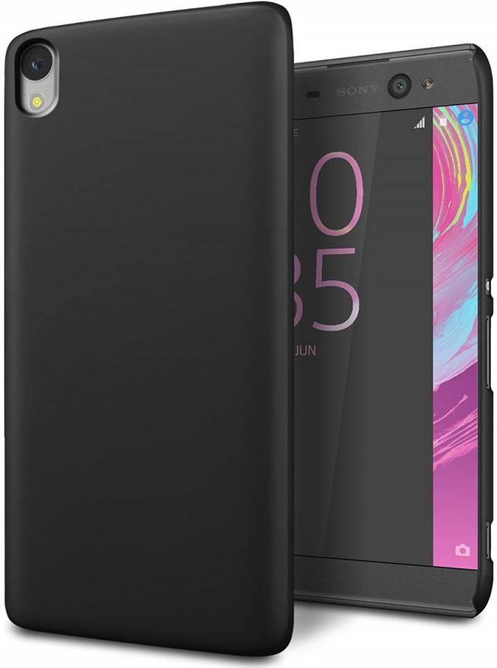 Sony Xperia XA Rubber Hard Hoesje Zwart afbeelding 1