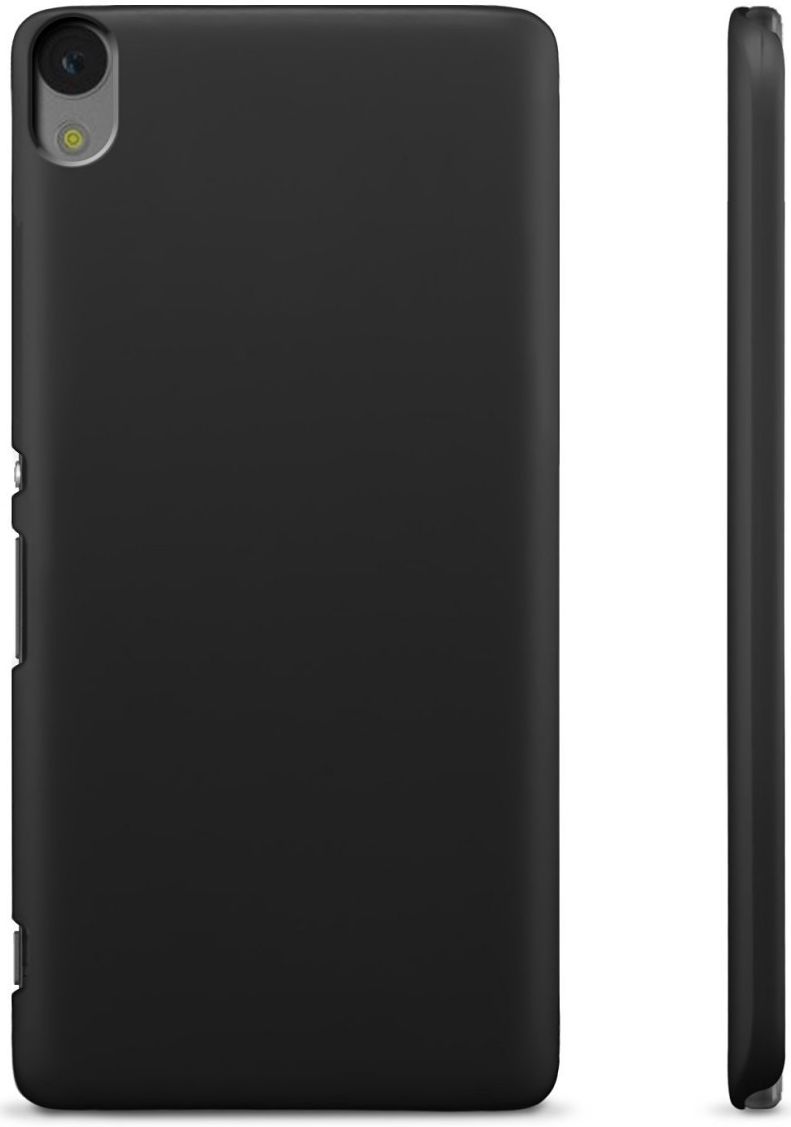Sony Xperia XA Rubber Hard Hoesje Zwart afbeelding 2