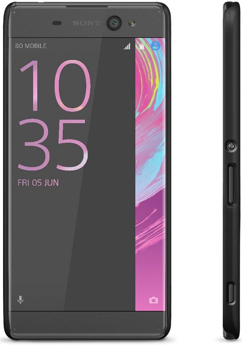 Sony Xperia XA Rubber Hard Hoesje Zwart afbeelding 3
