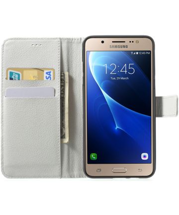 Samsung Galaxy J7 (2016) Flip Hoesje Wit Hoesjes