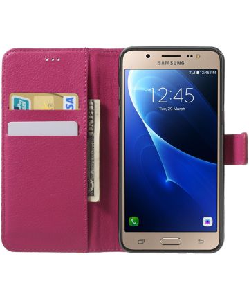 Samsung Galaxy J7 (2016) Flip Hoesje Roze Hoesjes