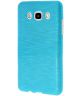 Samsung Galaxy J7 (2016) Geborsteld TPU Hoesje Blauw