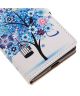 Sony Xperia X Performance Wallet Case Print Blue Tree