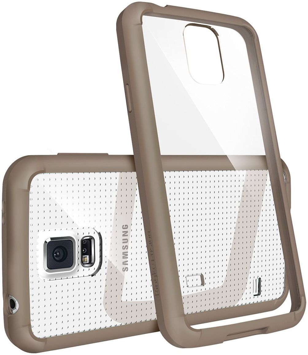 Ringke Fusion Samsung Galaxy S5 (Neo) hoesje doorzichtig Goud afbeelding 1