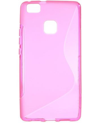 Huawei P9 Lite S-Shape TPU Hoesje Roze Hoesjes