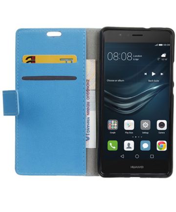 Huawei P9 Lite Wallet Cover Blauw Hoesjes