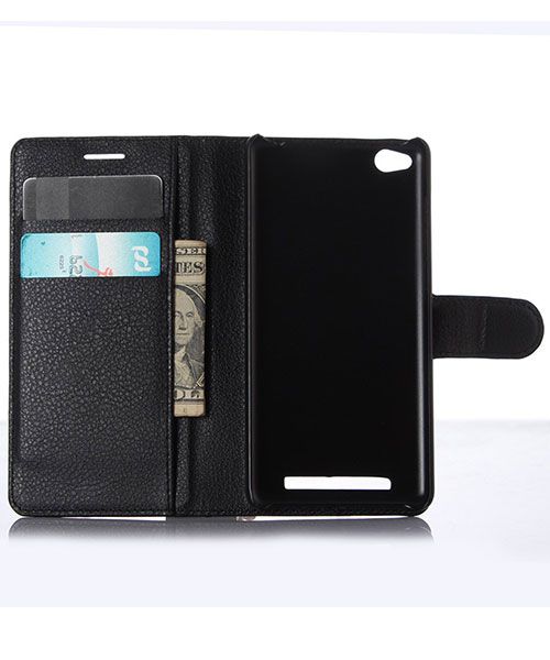 Xiaomi Redmi 3 Portemonnee Flip Hoesje Zwart afbeelding 4