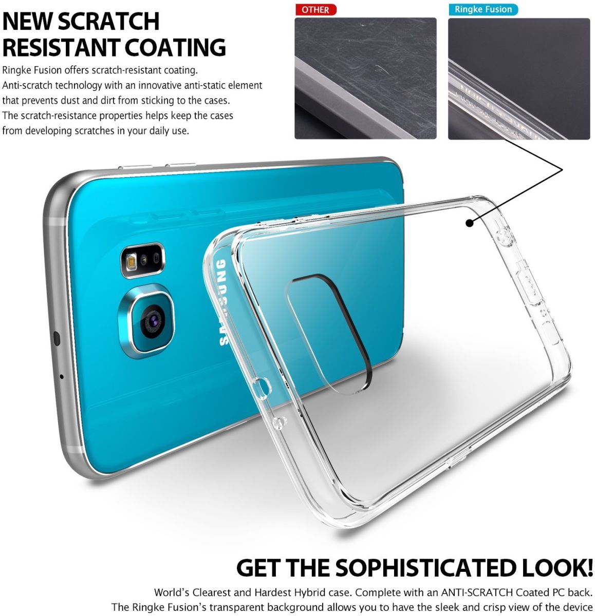 Ringke Fusion Samsung Galaxy S6 hoesje doorzichtig Crystal View afbeelding 4