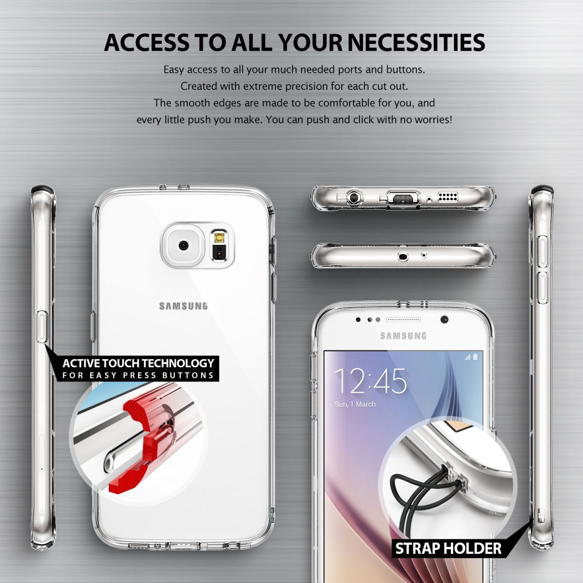 Ringke Fusion Samsung Galaxy S6 hoesje doorzichtig Crystal View afbeelding 2
