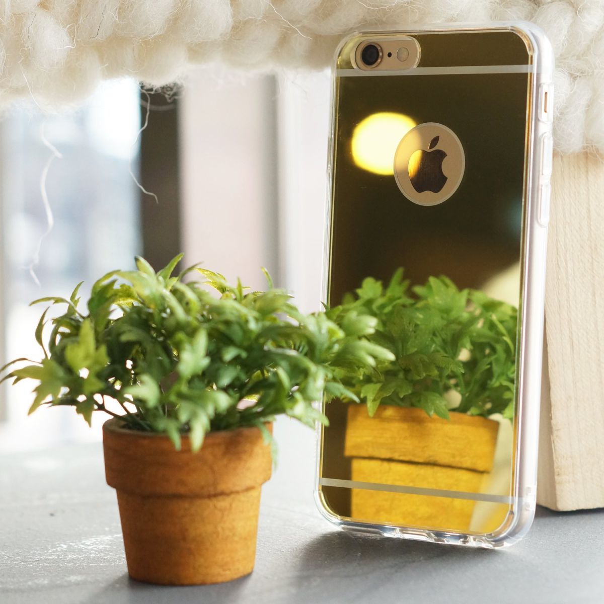 Ringke Fusion Mirror Apple iPhone 6S spiegel hoesje Royal Gold afbeelding 2
