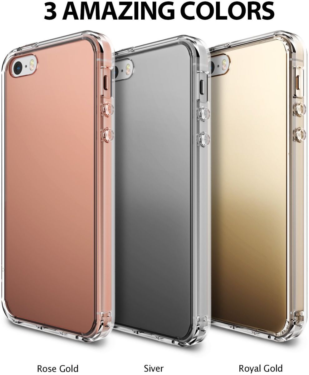 Ringke Fusion Mirror Apple iPhone SE spiegel hoesje Rose Gold afbeelding 6