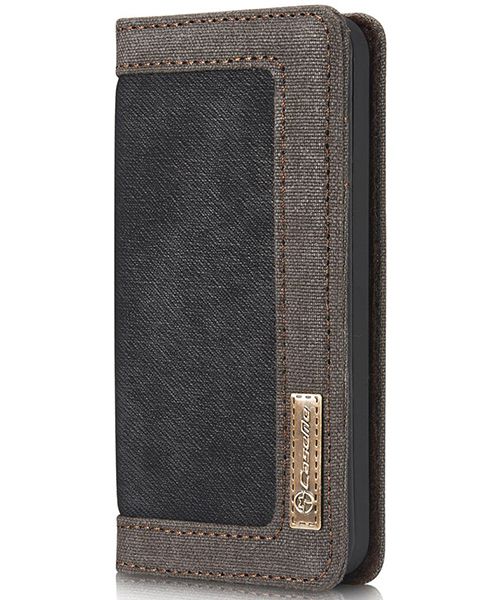 Apple iPhone SE/5/5S Caseme Canvas Skin Portemonnee Hoesje Zwart afbeelding 9