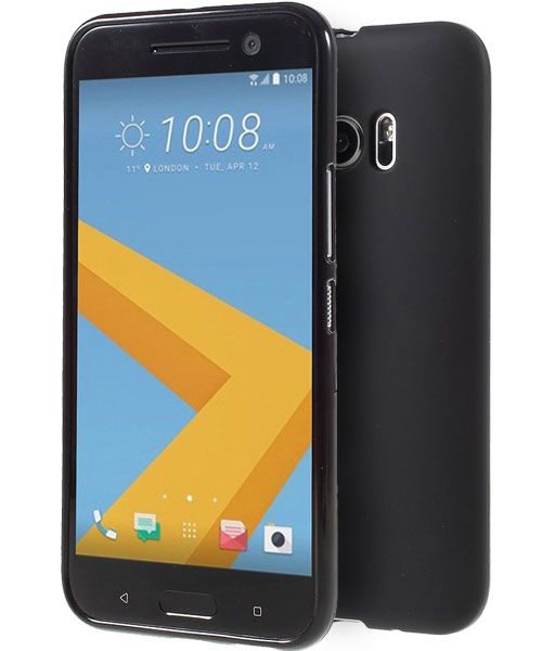 HTC 10 Hoesje TPU Back Cover Mat Zwart afbeelding 1