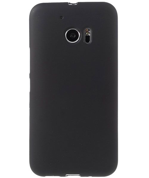 HTC 10 Hoesje TPU Back Cover Mat Zwart afbeelding 2