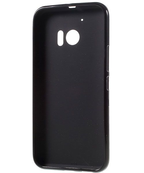 HTC 10 Hoesje TPU Back Cover Mat Zwart afbeelding 3