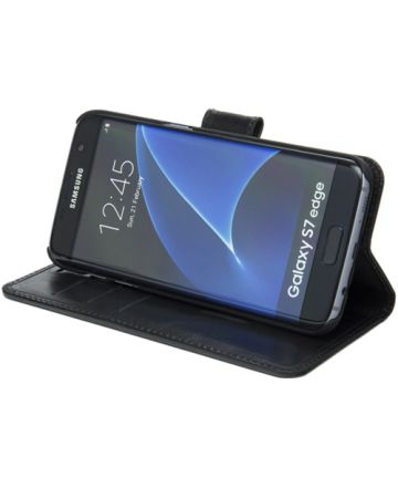Dbramante1928 Lederen Hoesje Samsung Galaxy S7 Edge Zwart Hoesjes