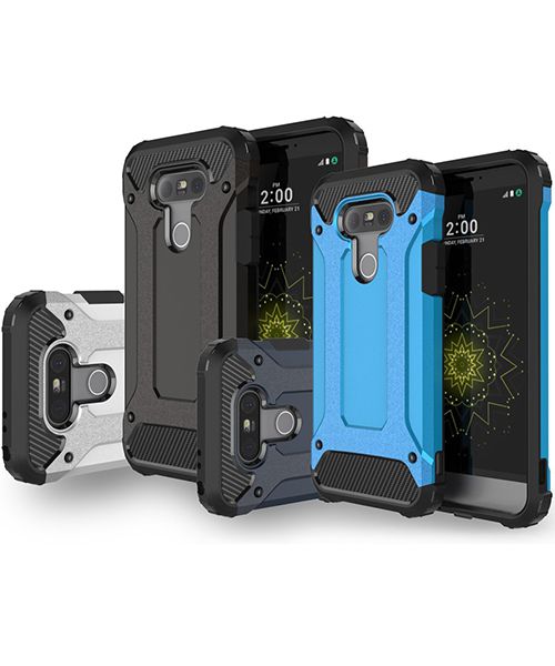 LG G5 (SE) Hybrid Armor Hoesje Zwart afbeelding 3