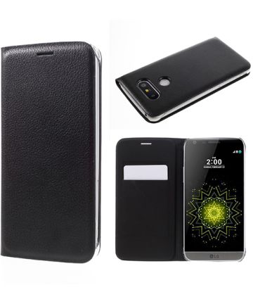 LG G5 Leather Book Cover Zwart Hoesjes