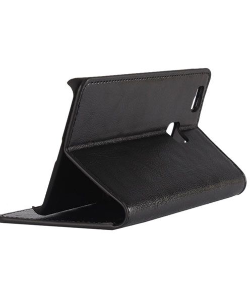 Echt Leren Huawei P9 Lite Bookcase Hoesje Met Pasjes Zwart afbeelding 9