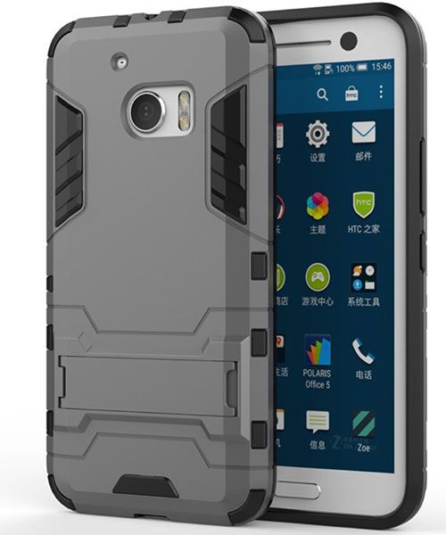 Hybride HTC 10 Hoesje Grijs afbeelding 1