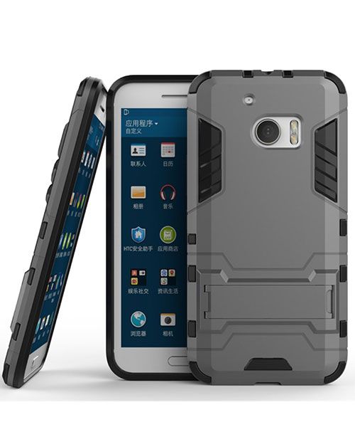 Hybride HTC 10 Hoesje Grijs afbeelding 2