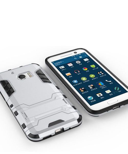 Hybride HTC 10 Hoesje Grijs afbeelding 5