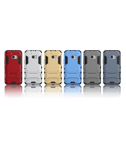 Hybride HTC 10 Hoesje Grijs afbeelding 8