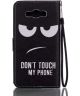 Samsung Galaxy J7 (2016) Portemonnee Hoesje Don't Touch My Phone Print