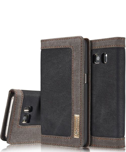 Samsung Galaxy S7 Canvas Portemonnee Bookcase Hoesje Zwart afbeelding 3