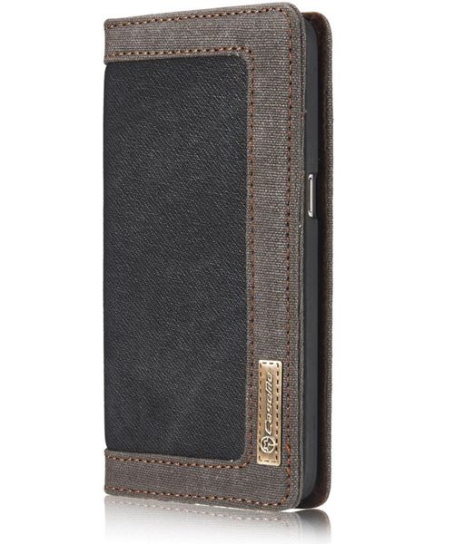 Samsung Galaxy S7 Canvas Portemonnee Bookcase Hoesje Zwart afbeelding 1
